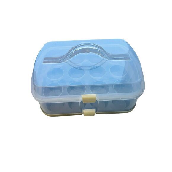 Martha Stewart Collection 24 Cupcake Carrier Holder Caddy with Baking Pan - Picture 2 of 7